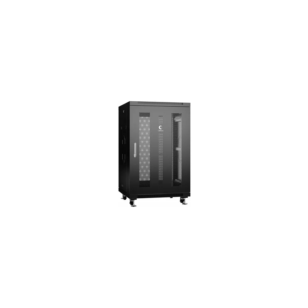 Монтажный телекоммуникационный напольный шкаф для оборудования Cabeus ND-05C-18U60/100-BK