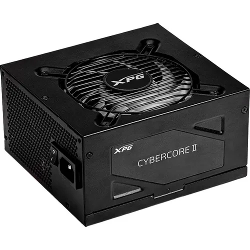 Блок питания XPG Cybercore II 1000P, 1000Вт, 80 PLUS PLATINUM, 120мм, черный, retail [cybercoreii1000p-bkceu]