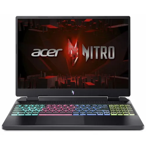 Ноутбук игровой Acer Nitro 16 AN16-41-R3YQ, 16", IPS, AMD Ryzen 7 7735H 3.2ГГц, 8-ядерный, 16ГБ DDR5, 1ТБ SSD, NVIDIA GeForce RTX 4070 для ноутбуков - 8 ГБ, TGP 140Вт, Windows 11 Home, черный [nh.qkdcd.001]