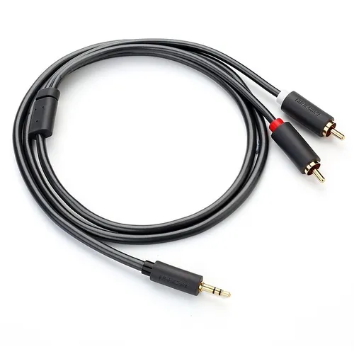 Кабель UGREEN AV102, Jack 3.5 (m) - 2хJack 3.5 (f), 1.5м, серый [10511]