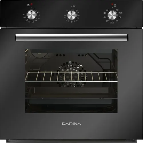 Духовой шкаф электрический Darina 1U BDE 111 707 At, 50л, дверца с 3 стеклами, антрацит/стекло черное