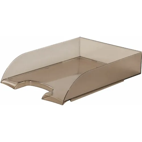 Лоток горизонтальный BRAUBERG Office style, для бумаг, 320x245x65, полистирол, серый тонированный [237289]