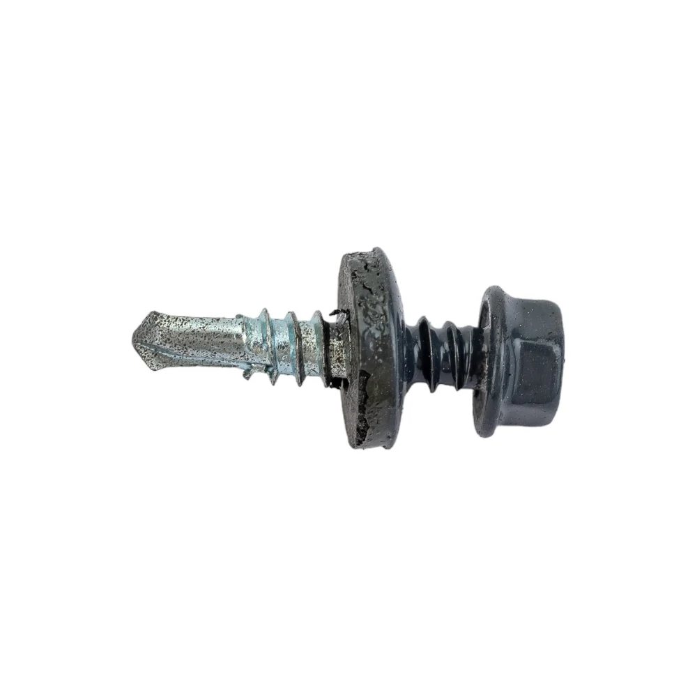 Кровельный саморез качественный крепеж 5,5/25 RAL7024200 серый графит (200 шт.) 1000705