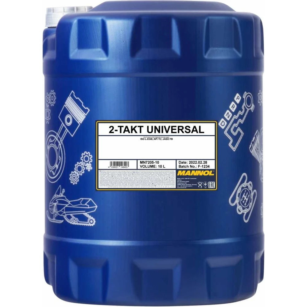 Двухтактное минеральное моторное масло для 2Т двигателей MANNOL UNIVERSAL 1432