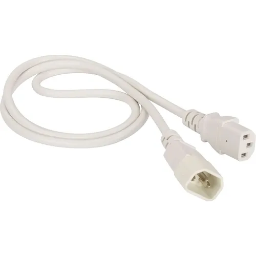 Шнур питания Lanmaster (LAN-PP13/14-2.0-WH) C13-С14 проводник.:3x0.75мм2 2м 220В 10А белый