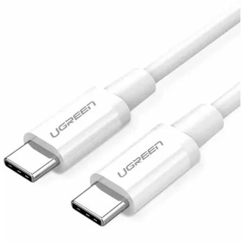 Кабель UGREEN US264, USB Type-C (m) - USB Type-C (m), 2м, 3A, белый [60520]