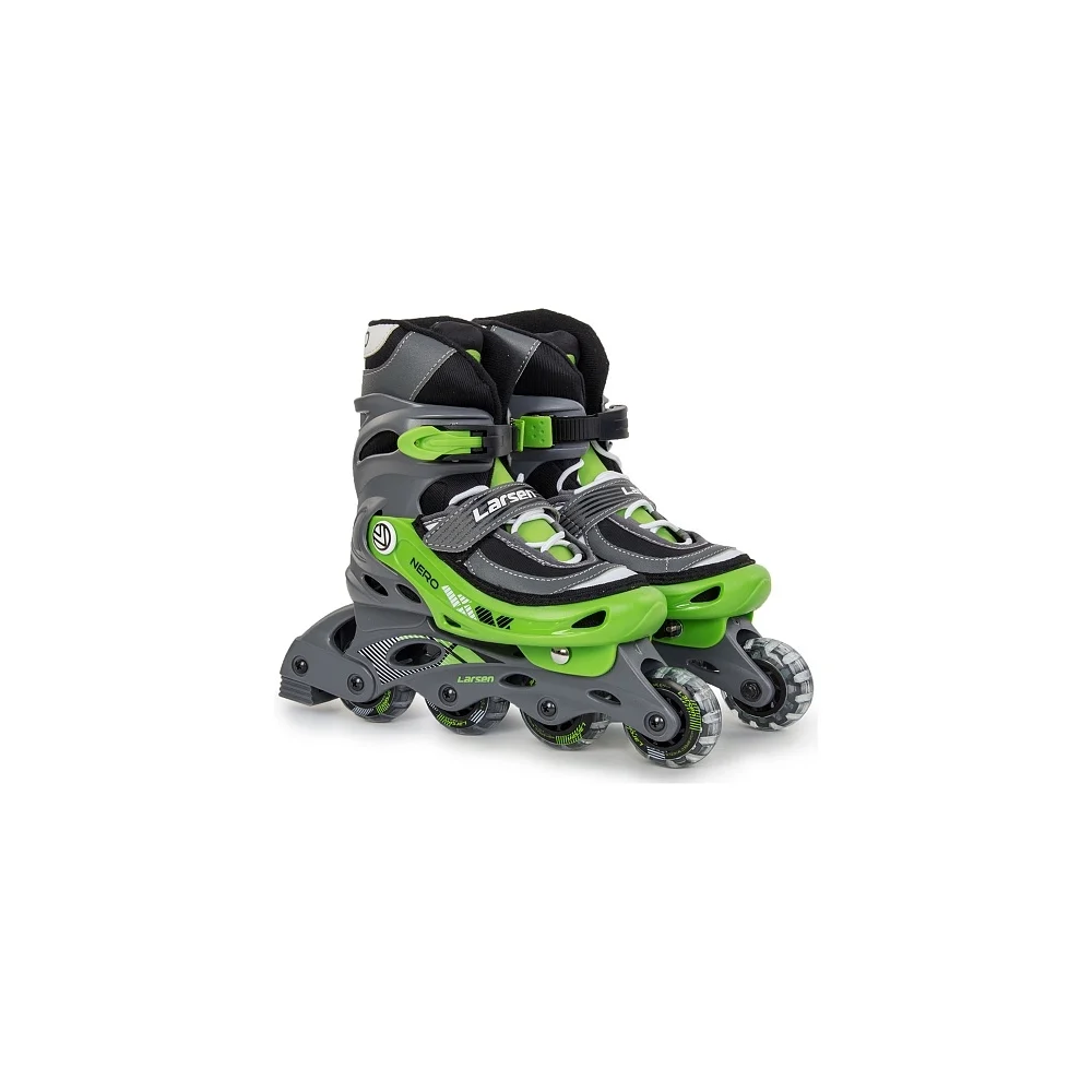 Раздвижные ролики Larsen Nero Green 4690222135657