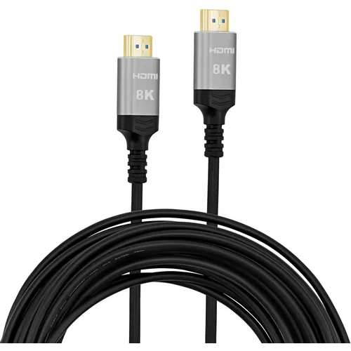 Кабель аудио-видео Digma HDMI 2.1 AOC, HDMI (m) - HDMI (m), ver 2.1, 30м, GOLD, черный [hdmi-aoc2.1-30]