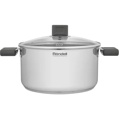 Кастрюля 5.1л Rondell Quadro RDS-1597, нержавеющая сталь, с крышкой