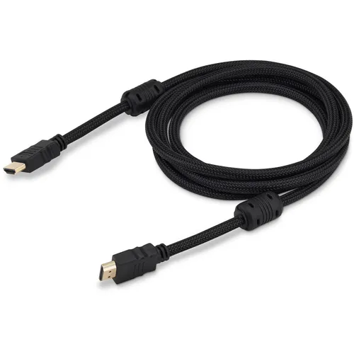 Кабель аудио-видео Buro HDMI (m) - HDMI (m), ver 1.4, 2м, GOLD, ф/фильтр, черный [hdmi-v1.4-2mc]