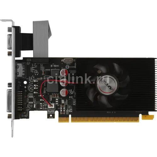 Видеокарта AFOX NVIDIA GeForce GT 730 AF730-4096D3L6 4ГБ GDDR3, Low Profile, Ret