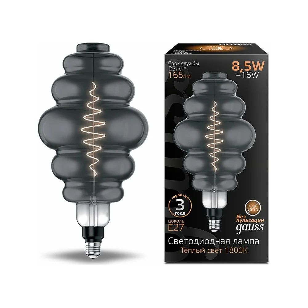 Лампа Gauss LED Filament Honeycomb 161802005