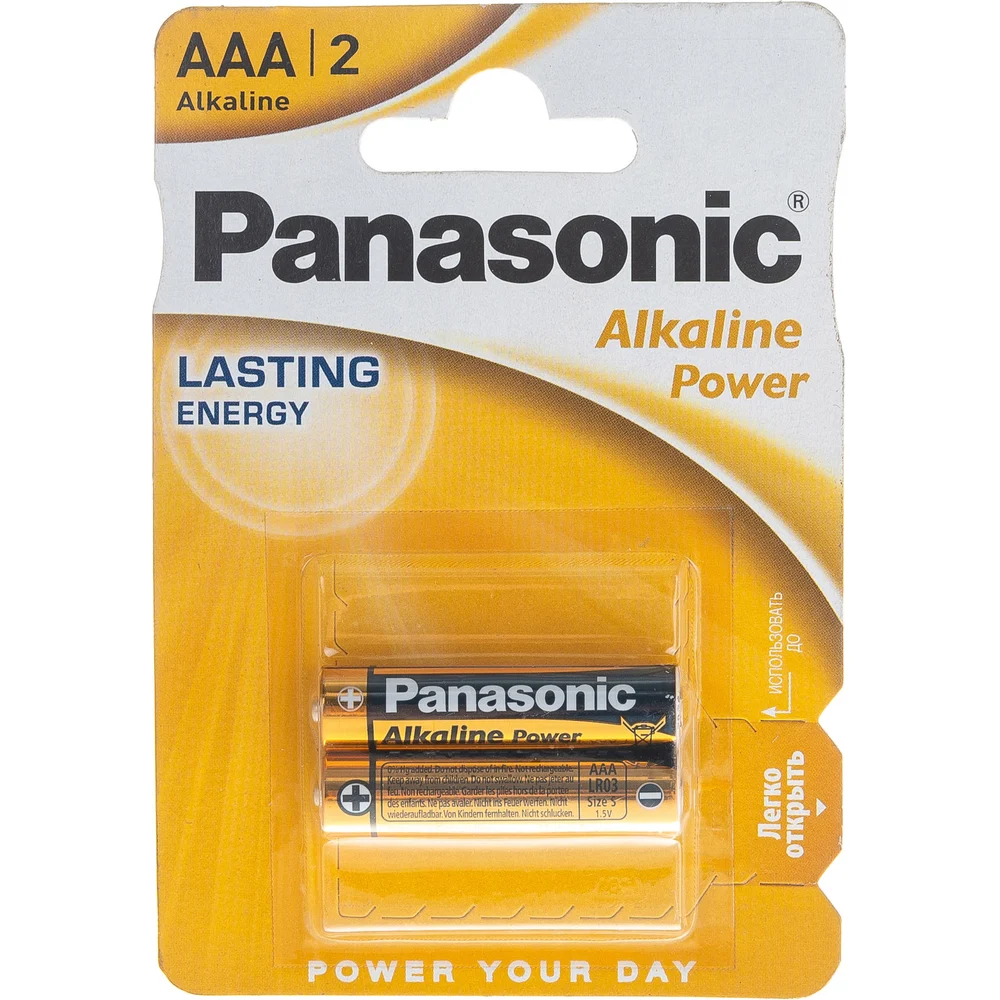 Батарейка Panasonic Alkaline LR03 AAA 1.5В бл/2 щелочная 5410853042907