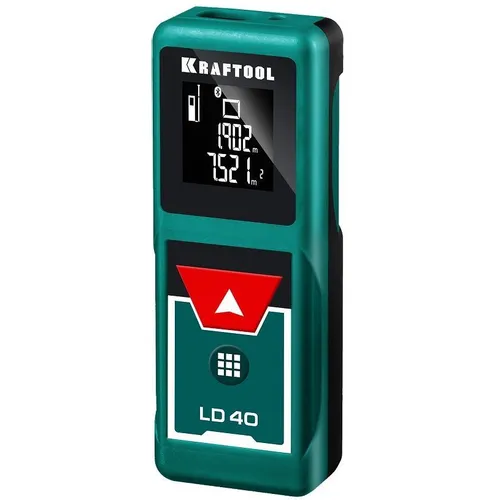 Лазерный дальномер Kraftool LD-40, 2 класс лазера, 650нм, луч красный [34763]