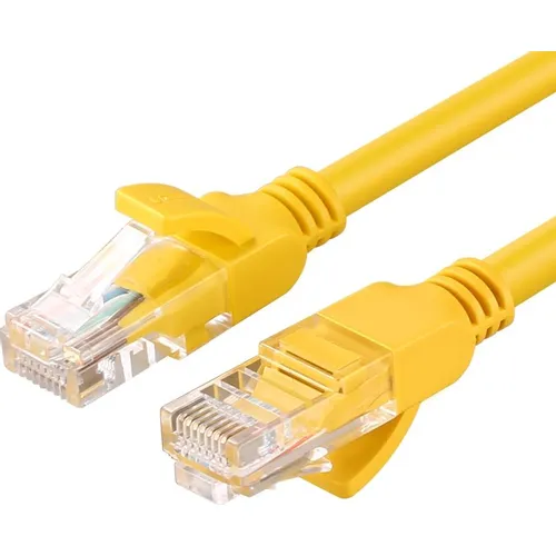 Патч-корд UGREEN NW103 UTP, кат.5E, 2м, 4 пары, 26AWG, алюминий омедненный, многожильный, желтый