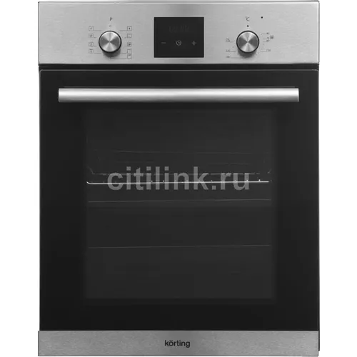 Духовой шкаф электрический Korting OKB7931CMX, 45л, дверца с 2 стеклами, нержавеющая сталь