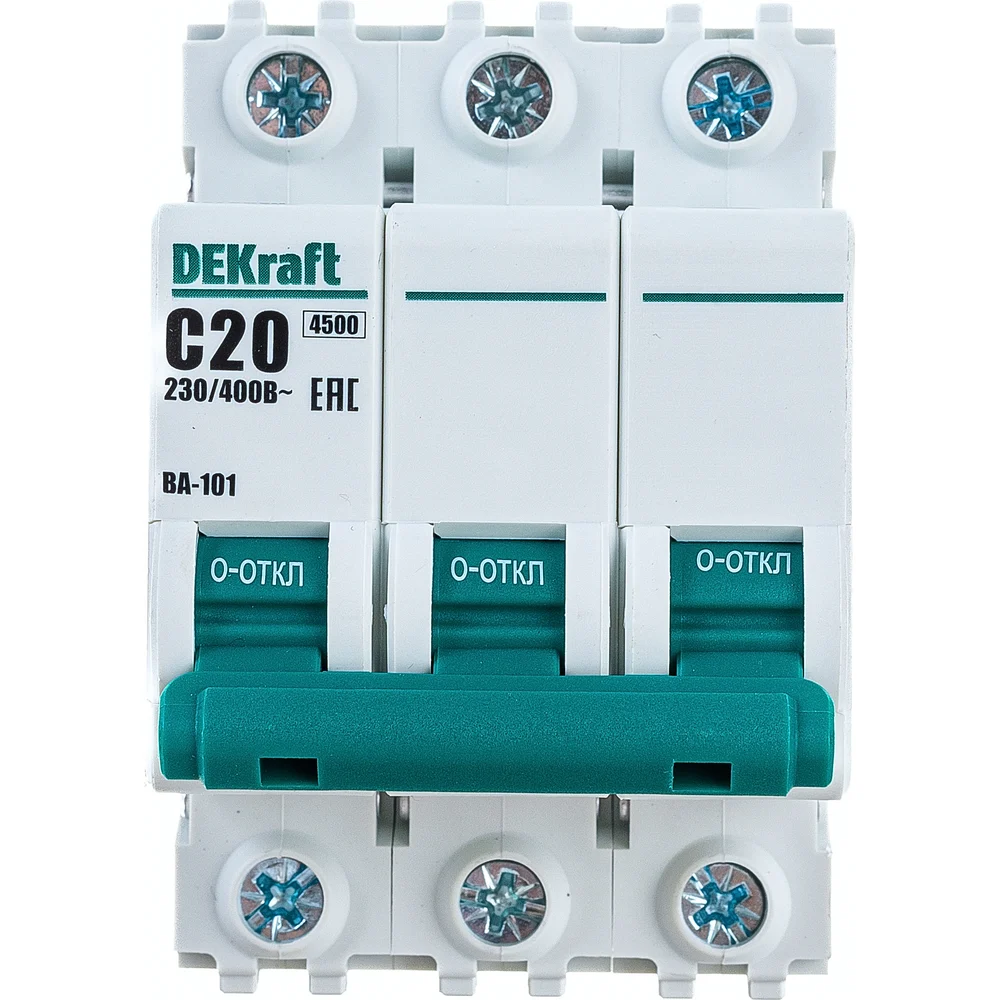 Автомат DEKraft ВА101-3P-020A-C 11079DEK 121920