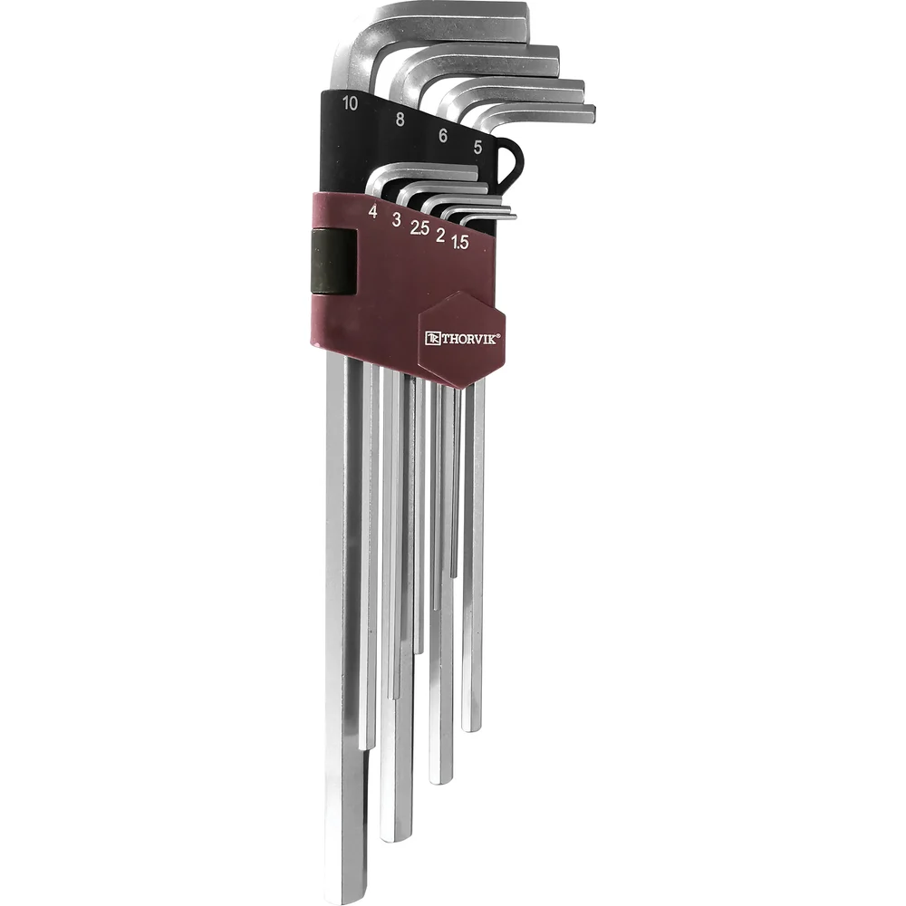 Набор торцевых шестигранных удлиненных ключей THORVIK HKL9S 53051