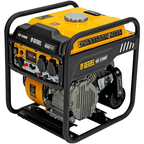 Бензиновый генератор DENZEL GK-5500iF, 220/12 В, 5.5кВт [94709]