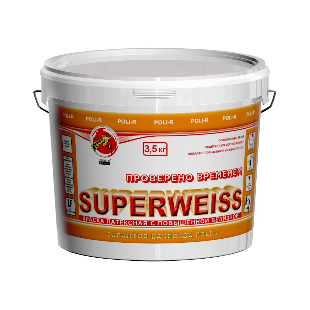 Водно-дисперсионная краска Poli-R Superweiss 9916