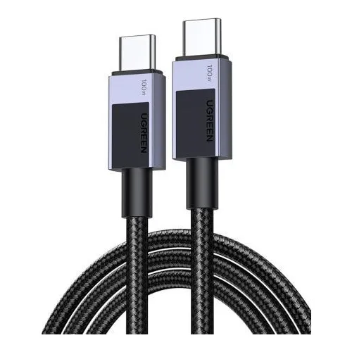 Кабель UGREEN L512, USB Type-C (m) - USB Type-C (m), 2м, 5A, серый [45064]