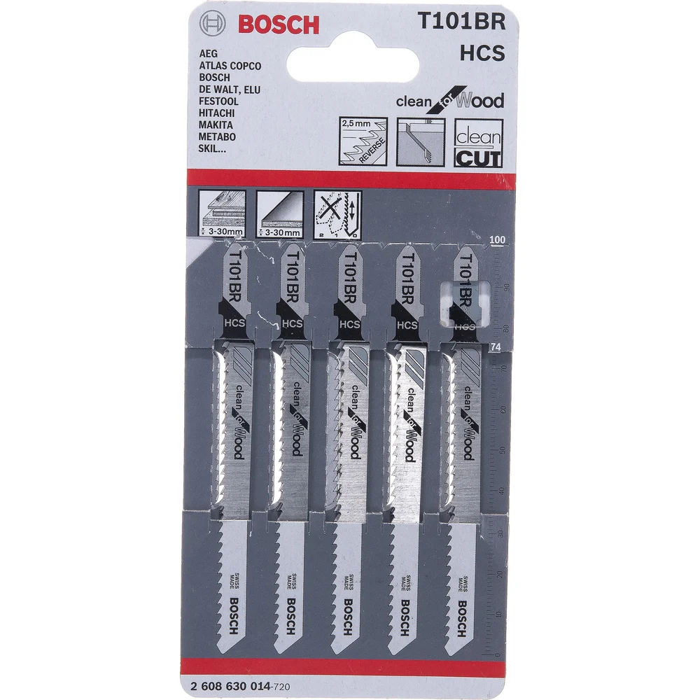 Пилки для лобзика Bosch T101 BR 2608630014