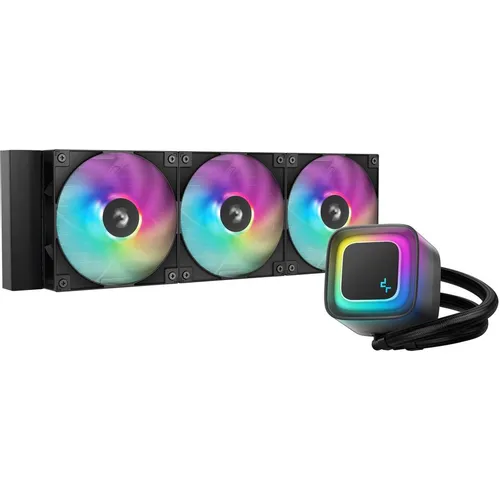 Система водяного охлаждения DeepCool LE360 V2, 4-pin, ARGB, 120мм, черный, retail [r-le360-bkammc-g-2]