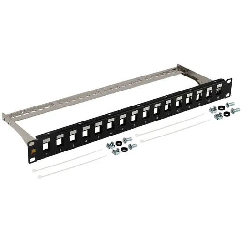 Патч-панель наборная Lanmaster LAN-PPN16OK-UTP 19" 1U 16x UTP