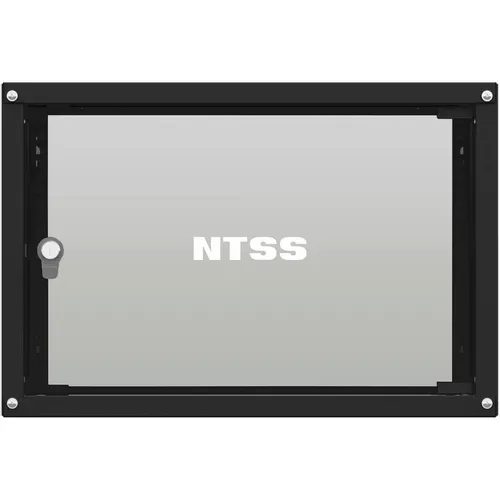 Шкаф коммутационный NTSS Lime NTSS-WL6U5535GS-BL настенный, стеклянная передняя дверь, 6U, 550x370x350 мм