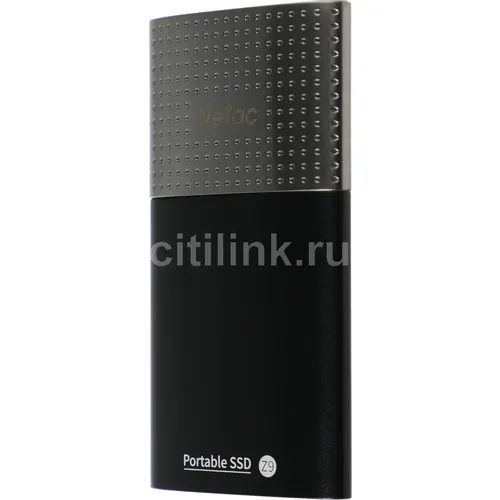 500ГБ Внешний диск SSD NETAC Z9 NT01Z9-500G-32BK, USB-C, запись - 480МБ/с, чтение - 550МБ/с, черный