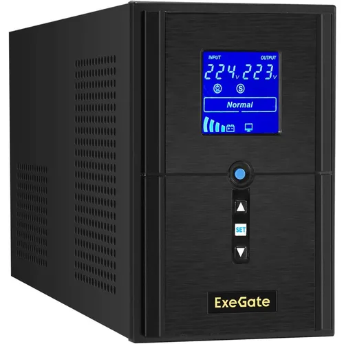 ИБП EXEGATE SineTower SN-1000.LCD.AVR.2SH.1C13.USB, 1000ВA [ex295981rus]