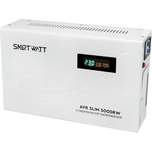 Стабилизатор напряжения SMARTWATT AVR Slim 5000RW белый [4512020310005]