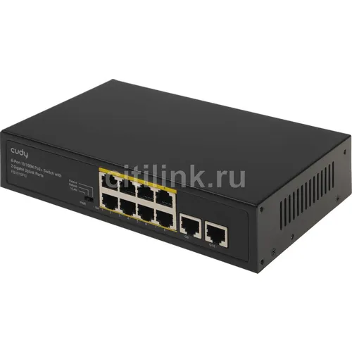 Коммутатор CUDY FS1010PG, неуправляемый