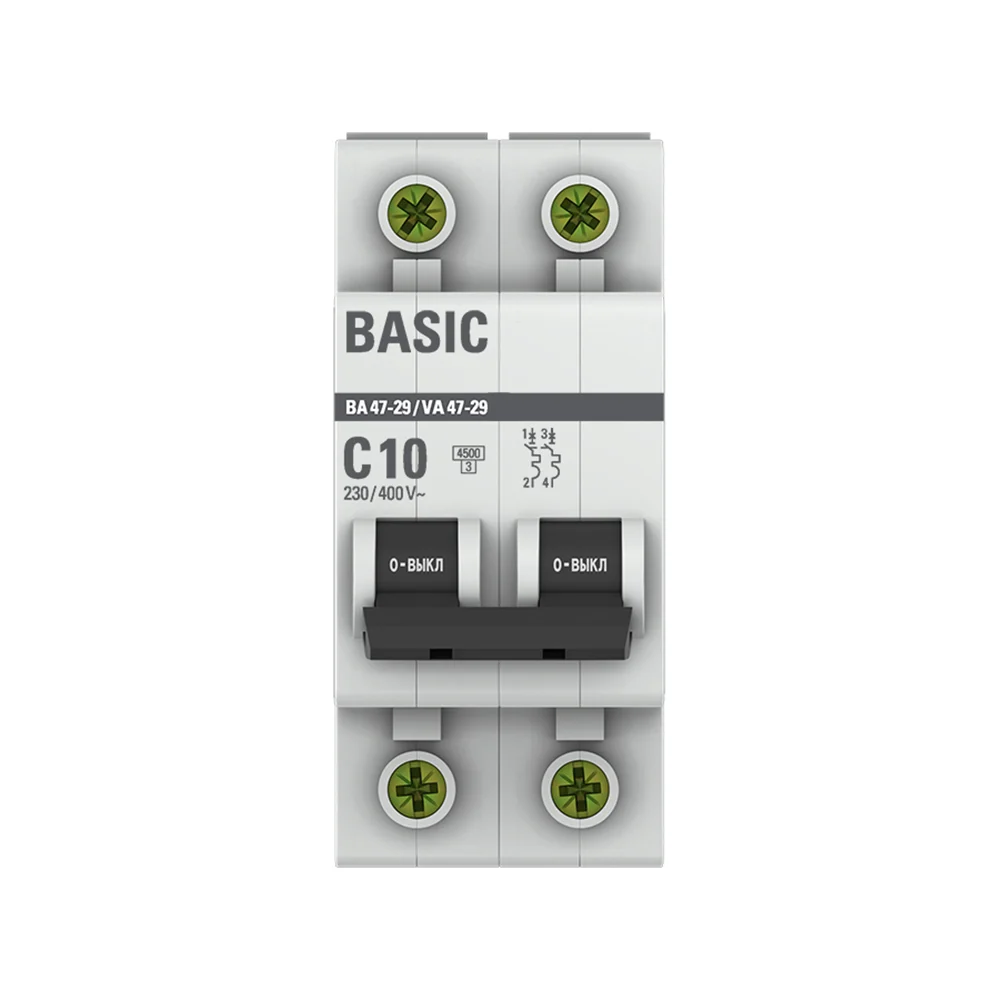 Автоматический выключатель EKF Basic ВА 47-29 mcb4729-2-10C