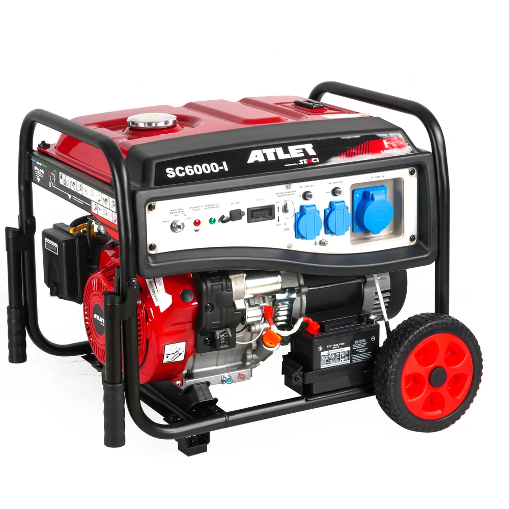 Бензиновый однофазный генератор ATLET SC6000-I