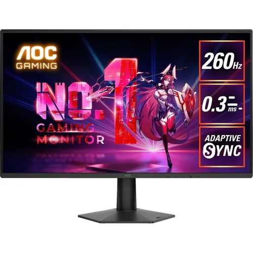 27" Монитор AOC Gaming 27G50Z, 1920x1080, IPS, 260Гц, 1хHDMI, 1хDP, черный
