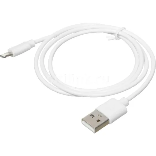 Кабель Buro Lightning (m) - USB (m), 0.8м, белый [bhp lightning 0.8]