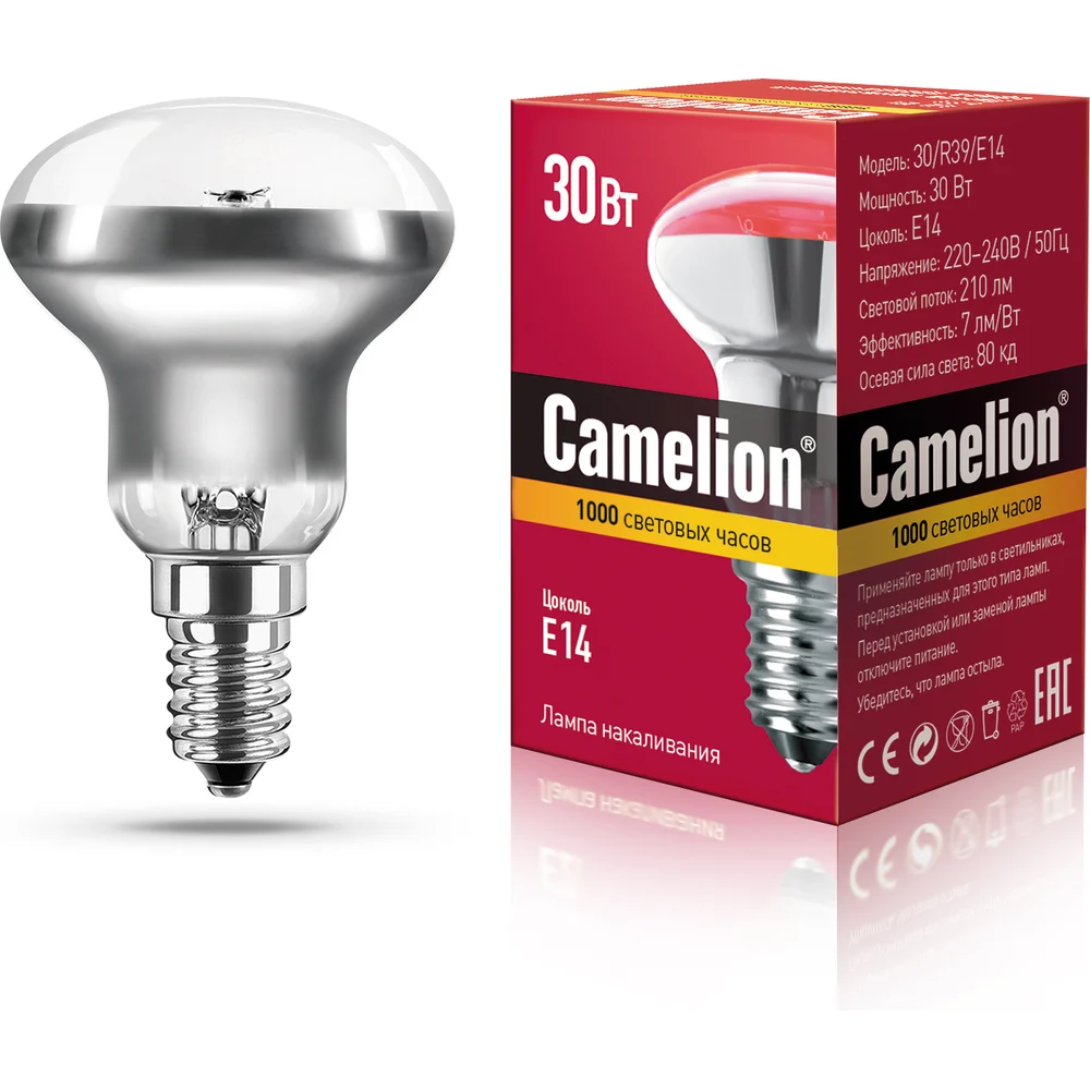 Лампа накаливания Camelion 30/R39/E14 MIC 8968