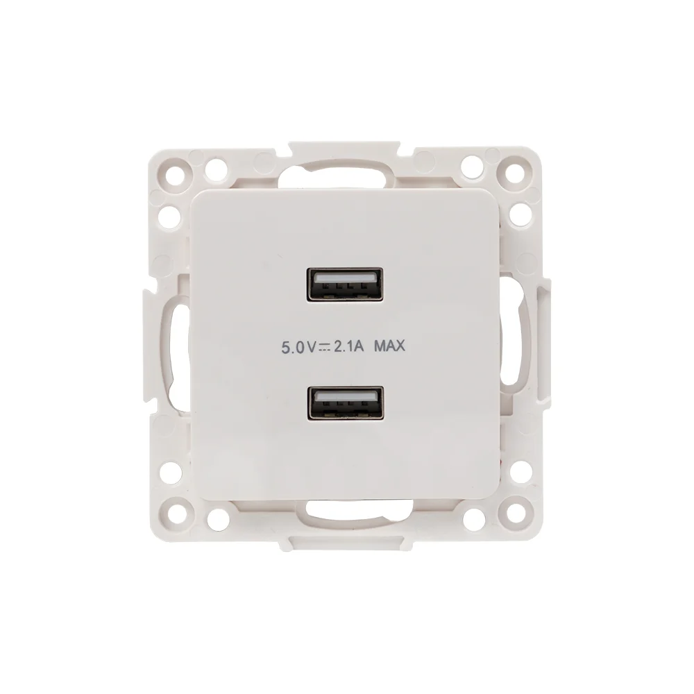 Двухместный механизм usb розетки EKF PROxima Стокгольм EYR16-028-10-2USB