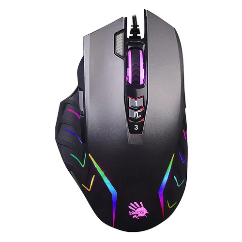 Мышь проводная A4TECH Bloody J95s, игровая, оптическая, USB, 8000dpi, серый [j95s grey]