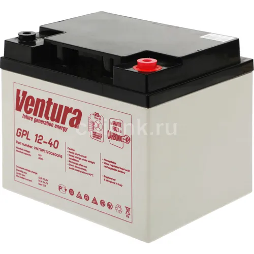 Аккумуляторная батарея VENTURA GPL 12-40 для ИБП, 12В, 40Ач [vntgpl1200400f6]