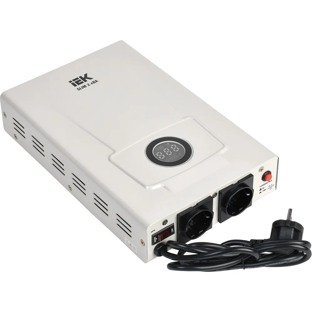 Настенный однофазный стабилизатор напряжения IEK SLIM IVS22-1-002-09