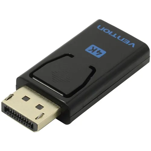 Адаптер аудио-видео VENTION HBMB0, DisplayPort (m) - HDMI (f), ver 1.4, ver 2.0, GOLD, черный