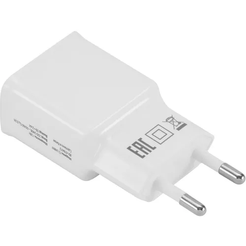 Сетевое зарядное устройство Buro TJ-248W, USB-A, 12Вт, 2.4A, белый