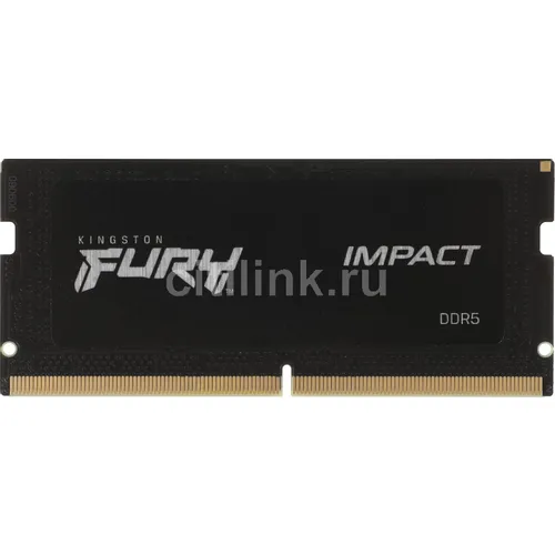 Оперативная память Kingston Fury Impact KF564S38IB-16 DDR5 - 1x 16ГБ 6400МГц, для ноутбуков (SO-DIMM), ECC, Ret