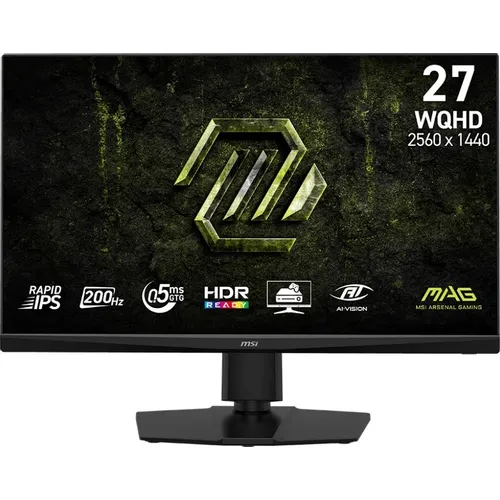 27" Монитор MSI Mag 272QPF E20, 2560x1440, IPS, 200Гц, 2хHDMI, 1хDP, черный [9s6-3cf7ca-009]