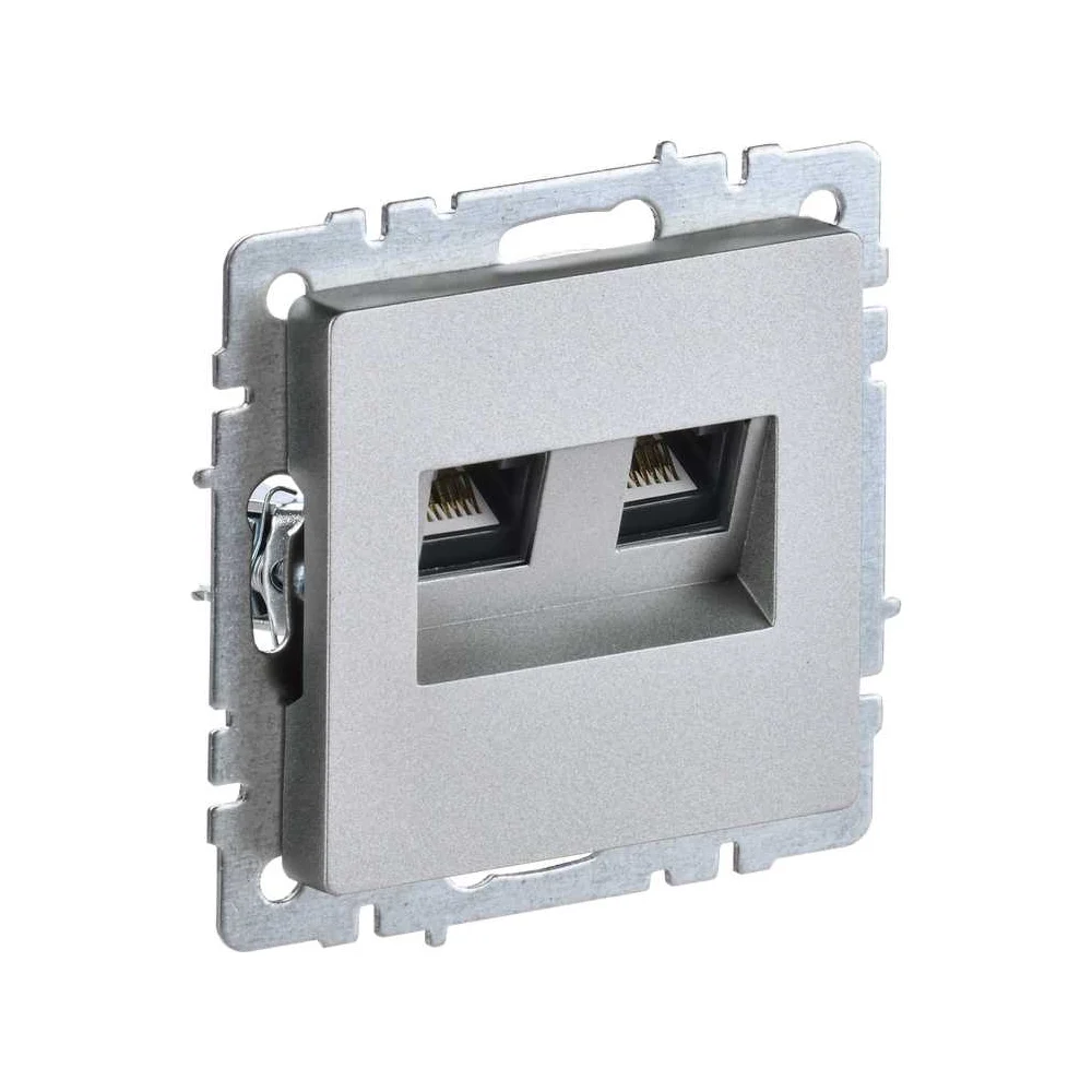 Двойная компьютерная розетка rj45 IEK Brite рк10-2-бра BR-K20-1-K47