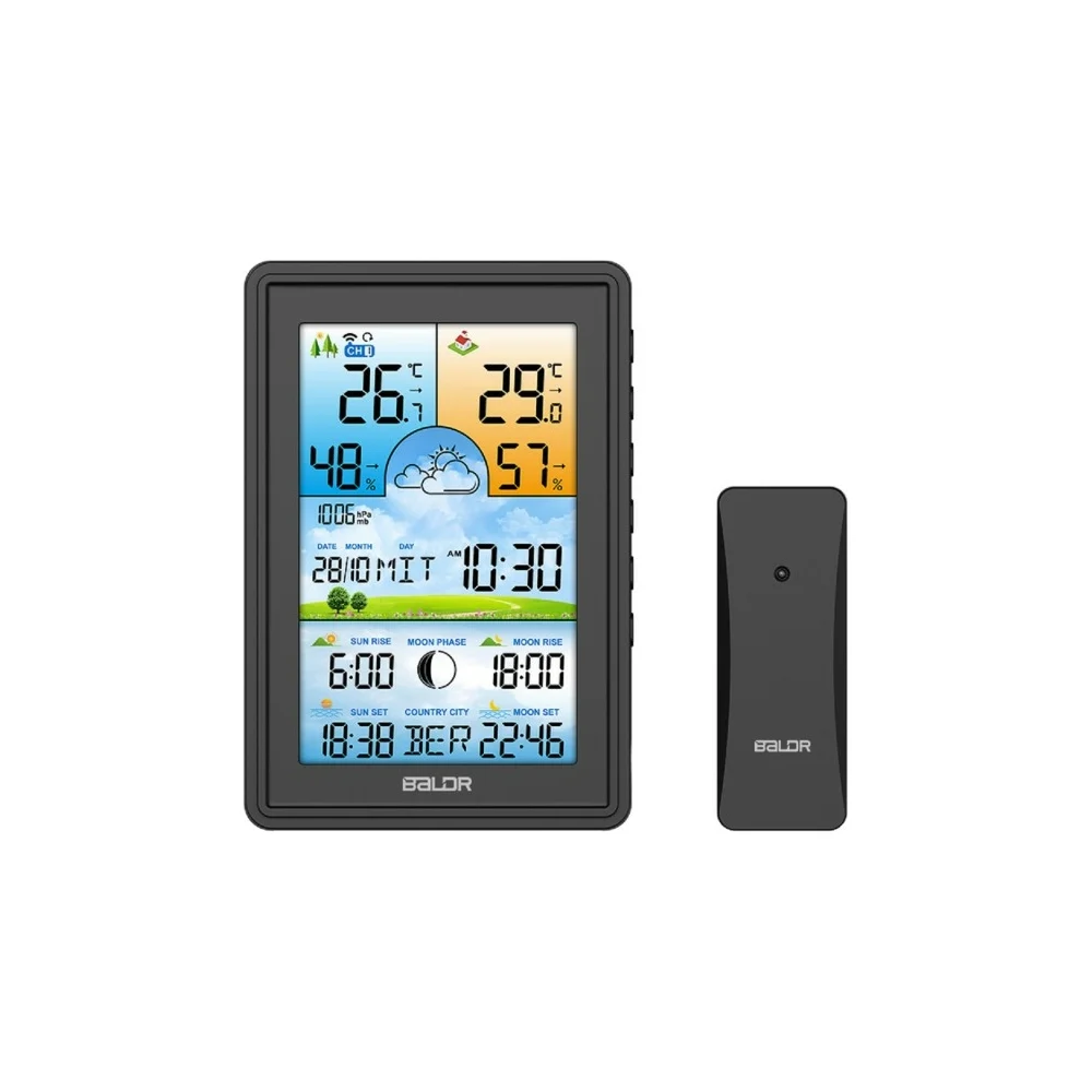 Многофункциональная беспроводная метеостанция BALDR B0360WST2H2PR-V2-BLACK