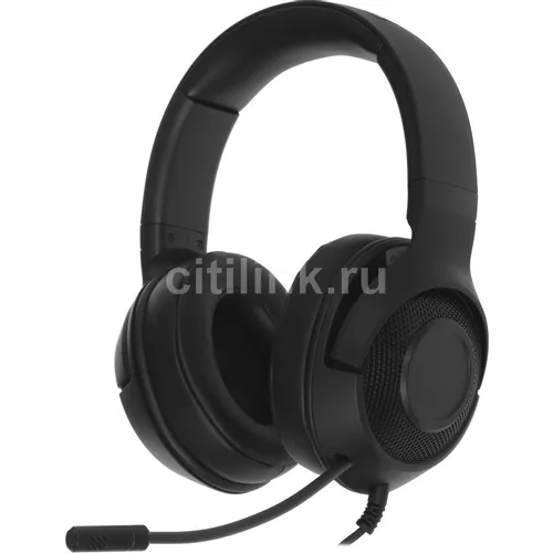 Гарнитура игровая Razer Kraken X Lite, для компьютера и игровых консолей, мониторные, проводные, черный [rz04-02950100-r381]