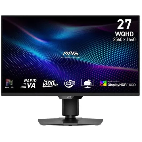 27" Монитор MSI Mag 274QPF X30MV, 2560x1440, VA, 300Гц, 2хHDMI, 1хDP, черный [9s6-3cf09h-028]